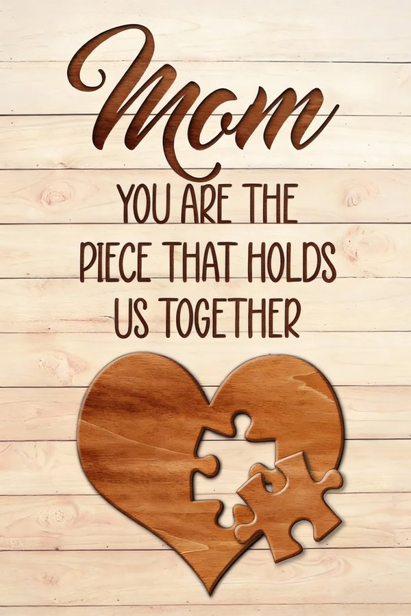 Mothers - Mom You Are The Piece That Hold Us Together - Personalized Poster - 1 Child