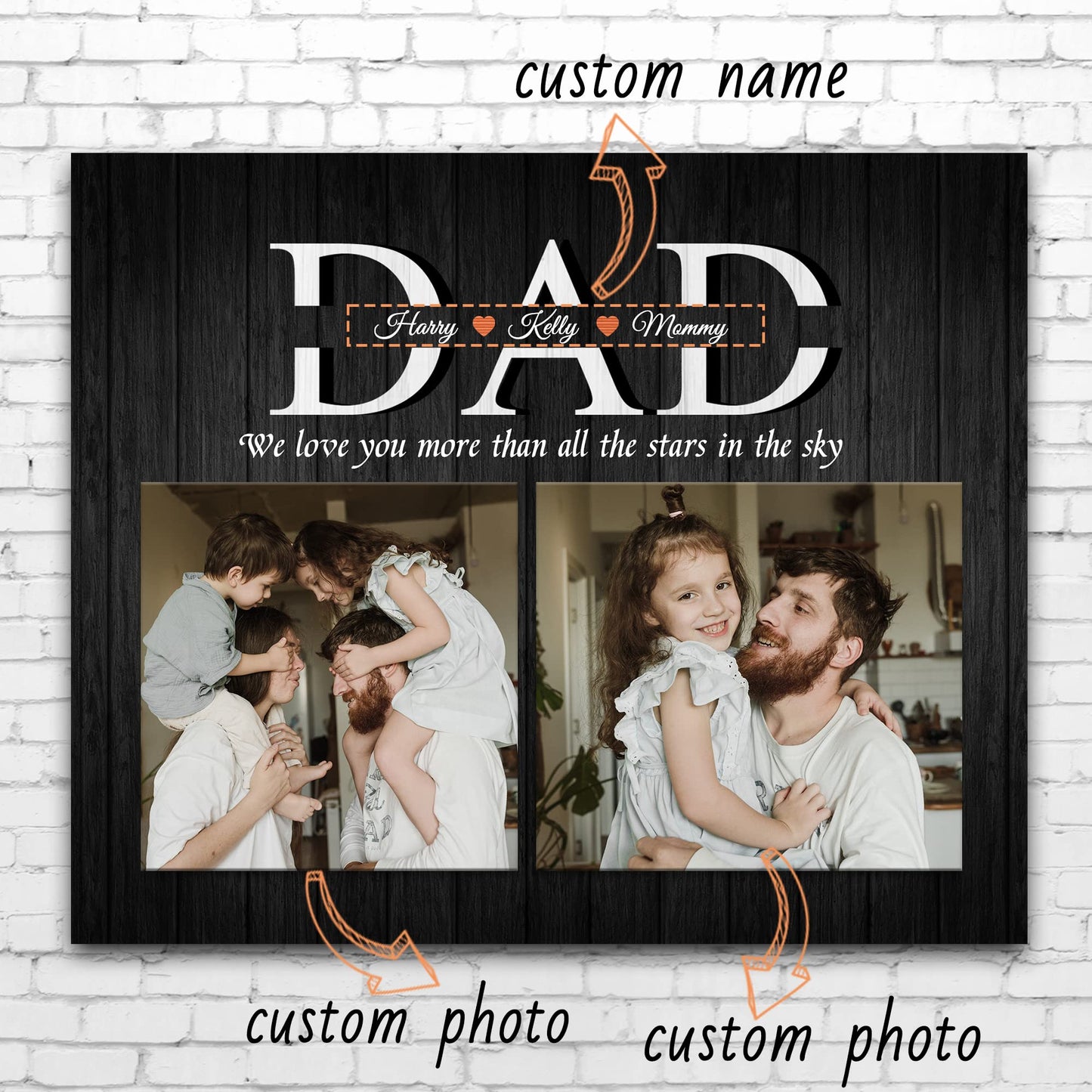 Father's Day Personalized Custom Canvas Print