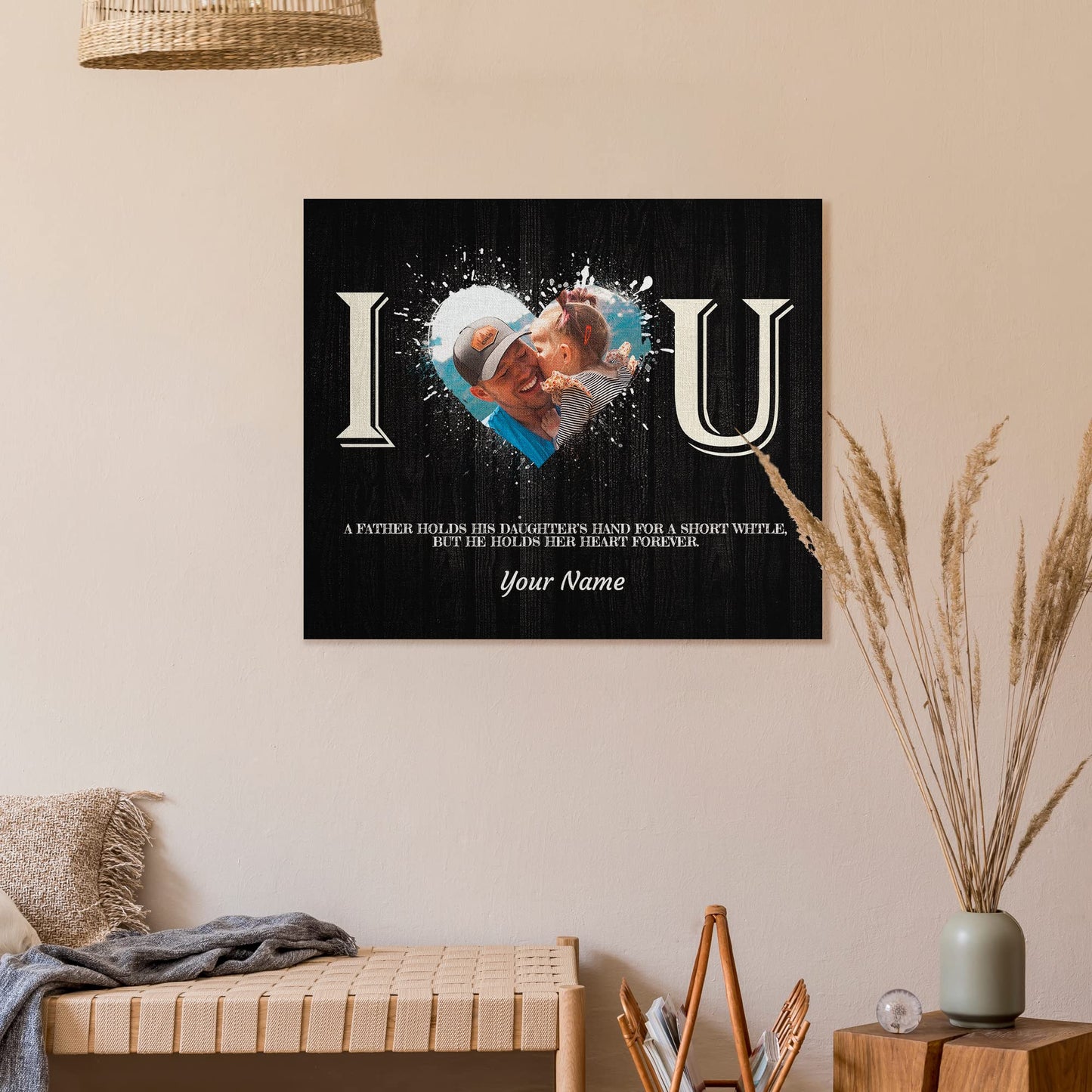 Father's Day Personalized Custom Canvas Print