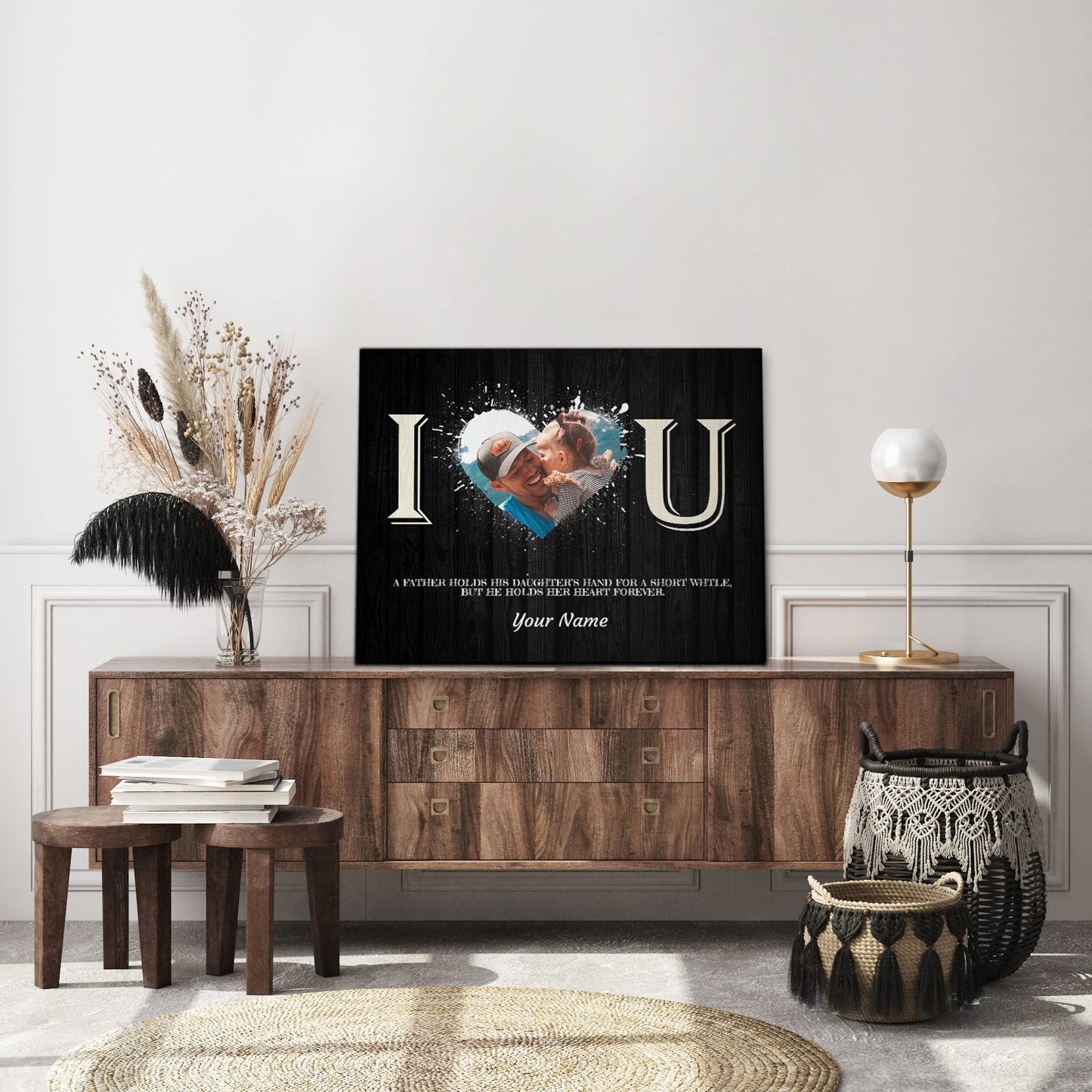 Father's Day Personalized Custom Canvas Print