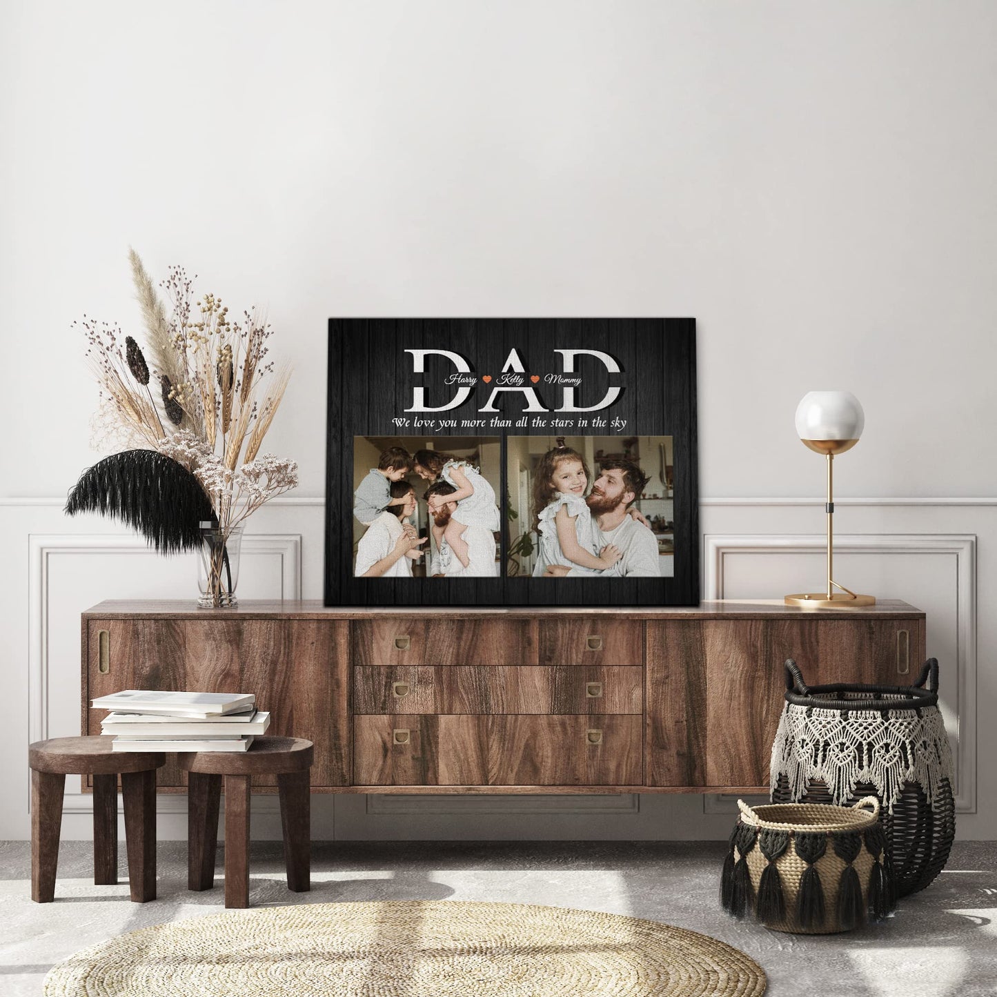 Father's Day Personalized Custom Canvas Print