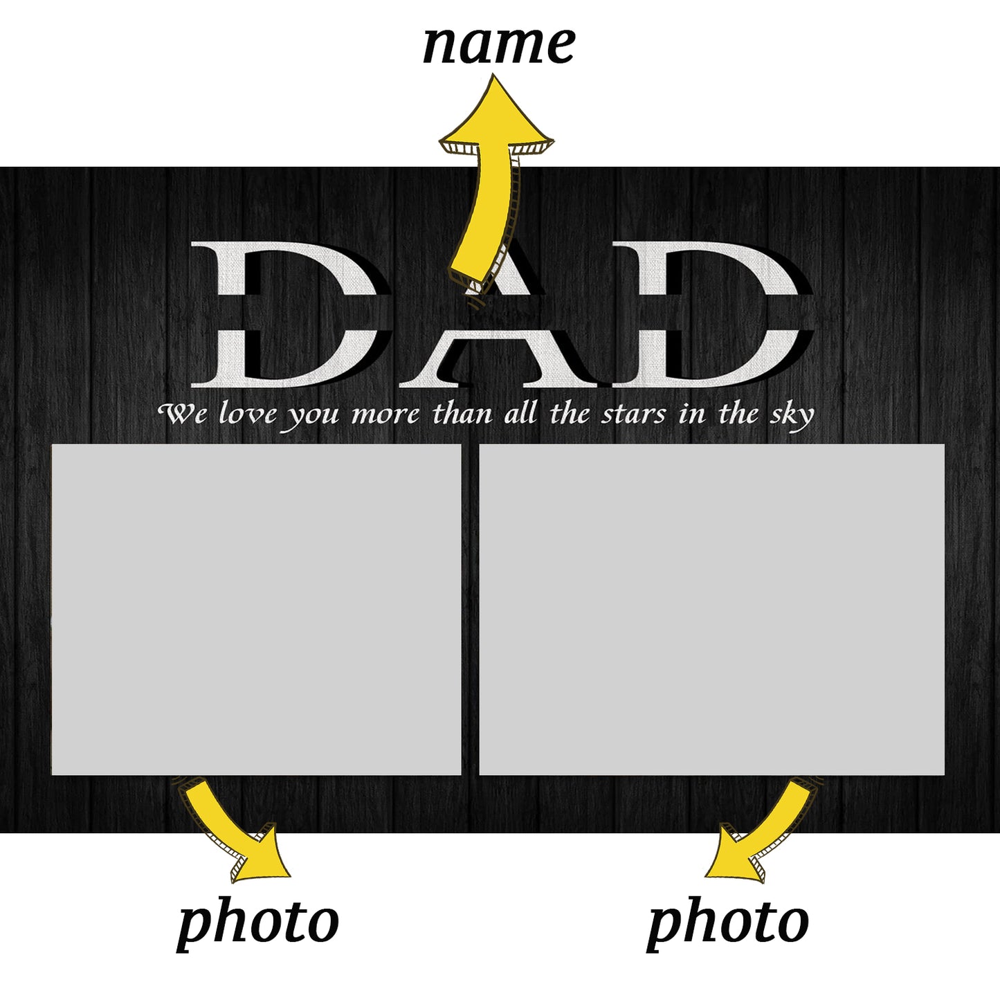 Father's Day Personalized Custom Canvas Print