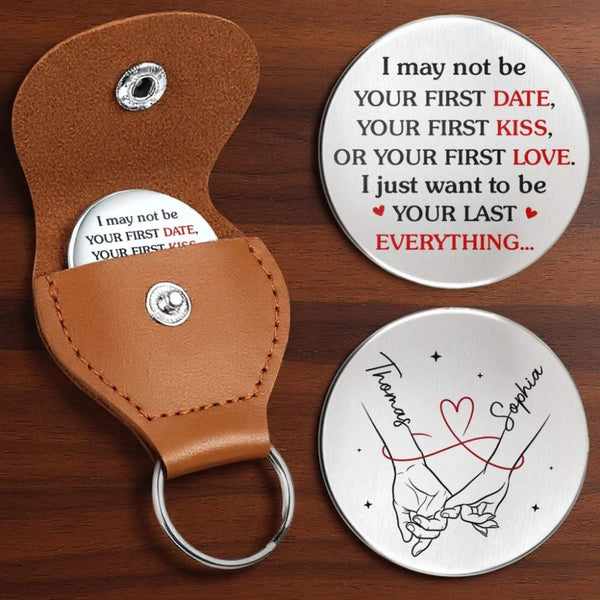 Custom Pocket Hug - Personalized Anniversary Wedding Gifts For Husband And Wife, Him And Her - Let Me Hold Your Hand