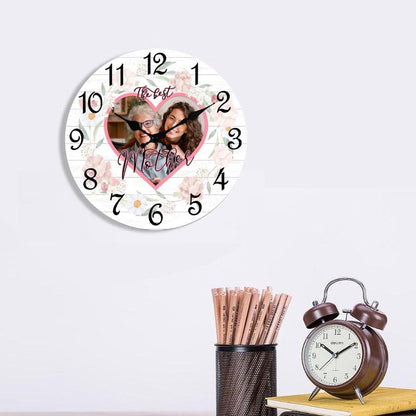 Personalized Mom Photo Wall Clock Custom Mother's Day Gift