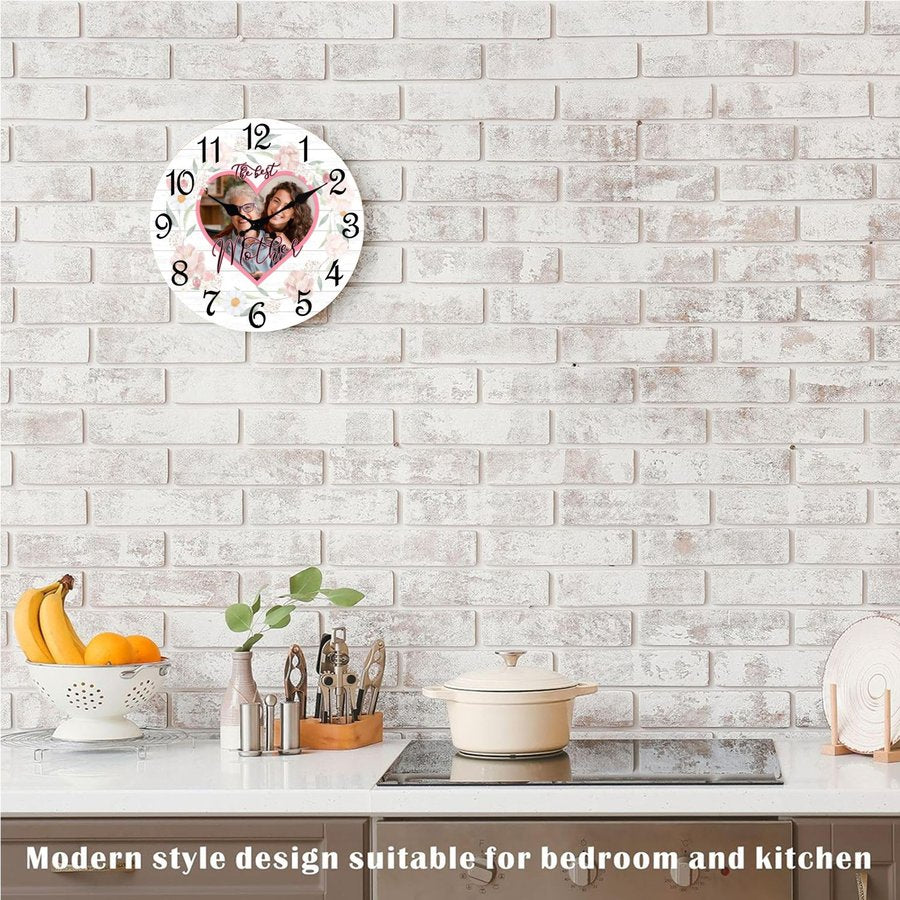 Personalized Mom Photo Wall Clock Custom Mother's Day Gift