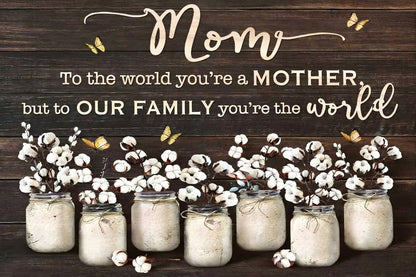 Personalized Mom Cotton Jar Canvas – Custom Kids Names Mother's Day Gift
