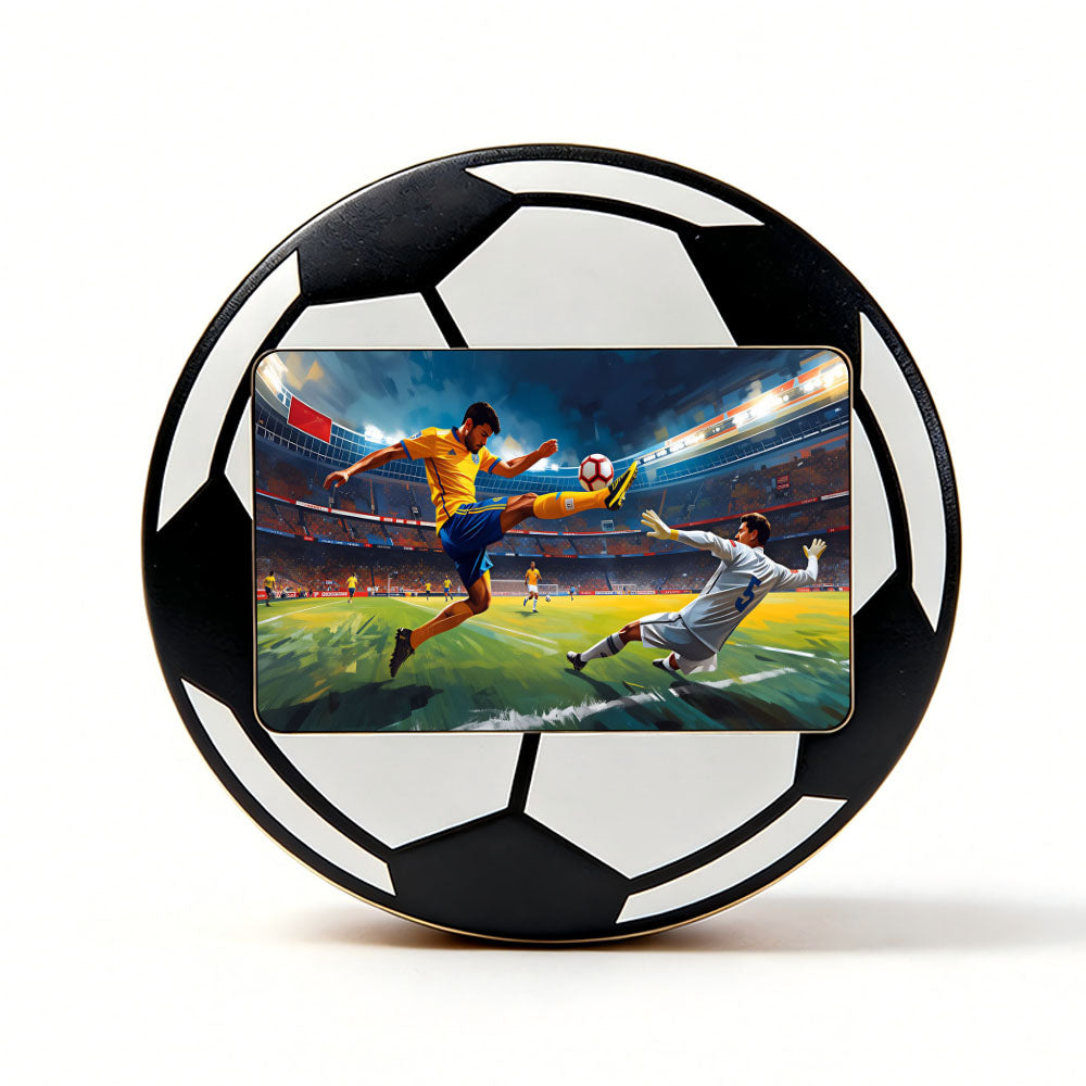 Custom Football Photo Frame, Personalized Soccer Ball Frame 2026 World Cup Gift for Kids Boys Football Fans