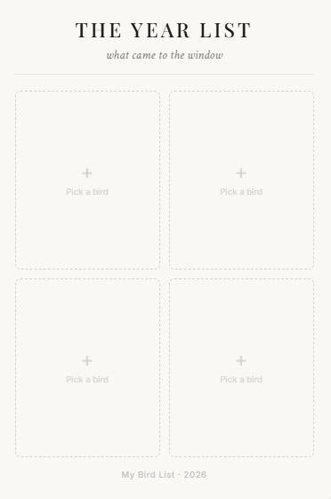 My Bird List — Custom Canvas Wall Art