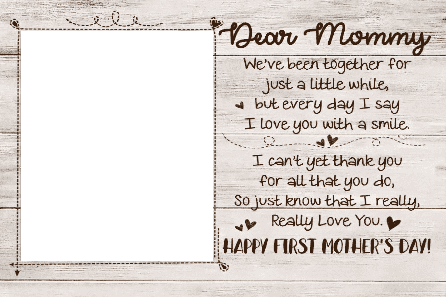 First Mother's Day Personalized Canvas – Custom Photo Gift for New Mom from Baby