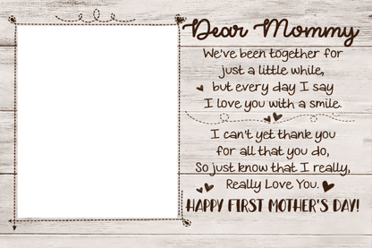 First Mother's Day Personalized Canvas – Custom Photo Gift for New Mom from Baby
