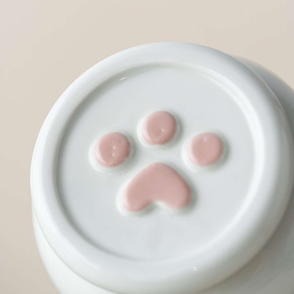 Custom Pet Ashes Urn with Photo, Personalized Dog Memorial Ceramic Urn Keepsake