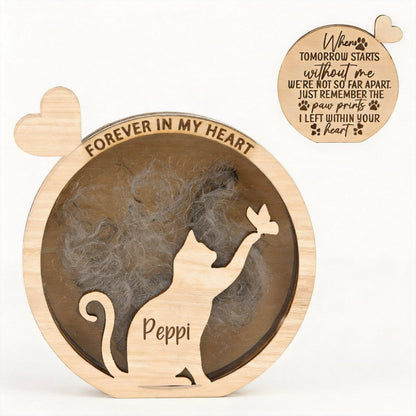 Custom Pet Memorial Hair Keepsake Box, Personalized Dog Remembrance Memory Gift