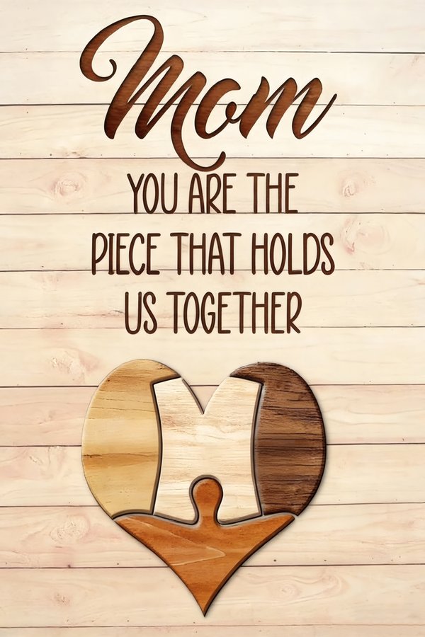 Mothers - Mom You Are The Piece That Hold Us Together - Personalized Poster - 3 Children
