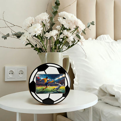 Custom Football Photo Frame, Personalized Soccer Ball Frame 2026 World Cup Gift for Kids Boys Football Fans