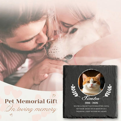 Custom Cat Memorial Stone, Personalized Pet Headstone with Photo and Name, Outdoor Grave Marker for Garden Tribute