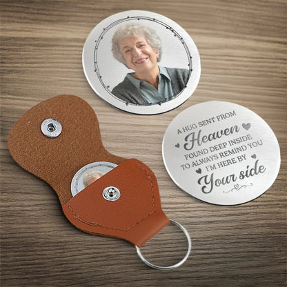 Custom Photo Pocket Hug - Personalized Memorial Sympathy Gifts For Loss Of Mom, Dad - In Loving Memory Of A Beautiful Soul