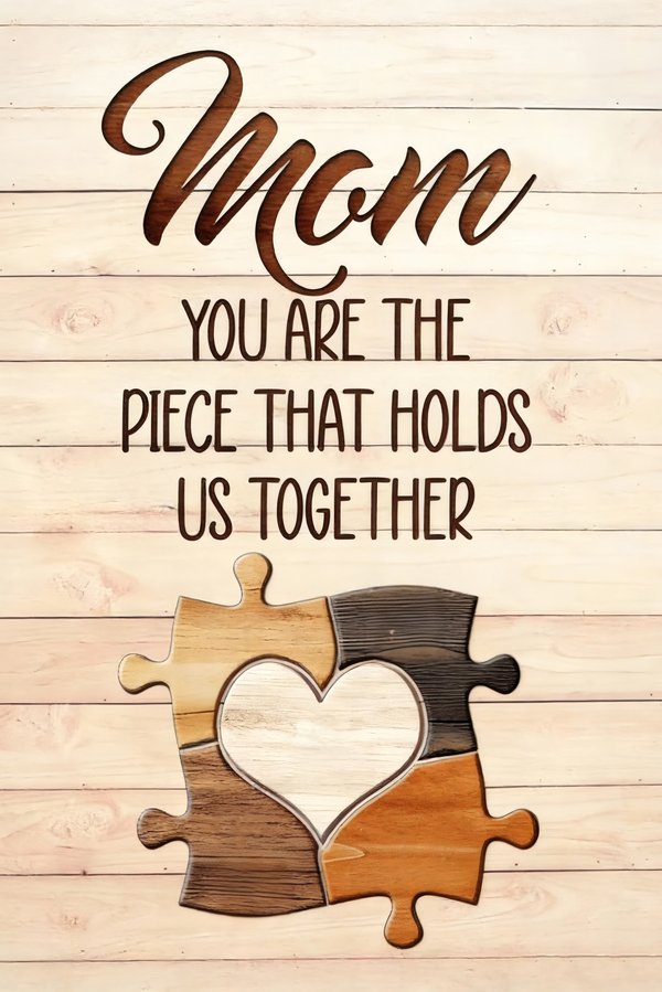 Mothers - Mom You Are The Piece That Hold Us Together - Personalized Poster - 4 Children