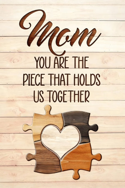 Mothers - Mom You Are The Piece That Hold Us Together - Personalized Poster - 4 Children