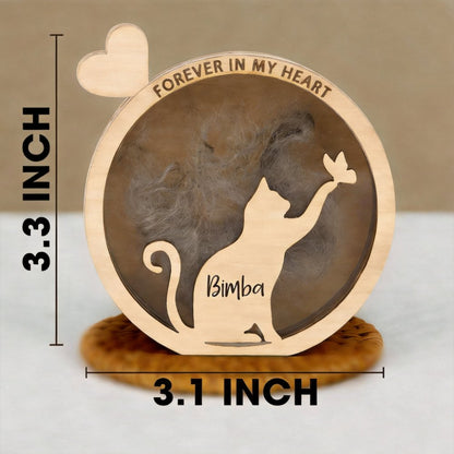 Custom Pet Memorial Hair Keepsake Box, Personalized Dog Remembrance Memory Gift