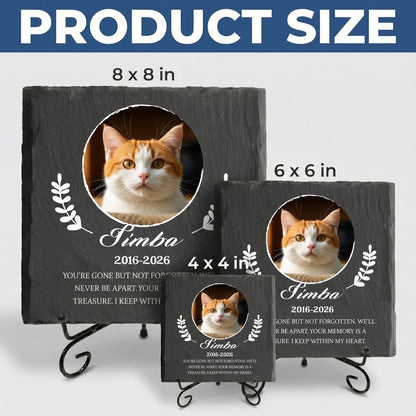 Custom Cat Memorial Stone, Personalized Pet Headstone with Photo and Name, Outdoor Grave Marker for Garden Tribute