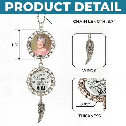 Custom Memorial Car Hanging Ornament, Personalized Photo Car Charm Sympathy Gift