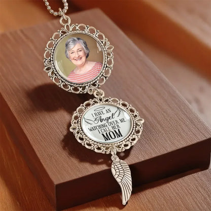 Custom Memorial Car Hanging Ornament, Personalized Photo Car Charm Sympathy Gift