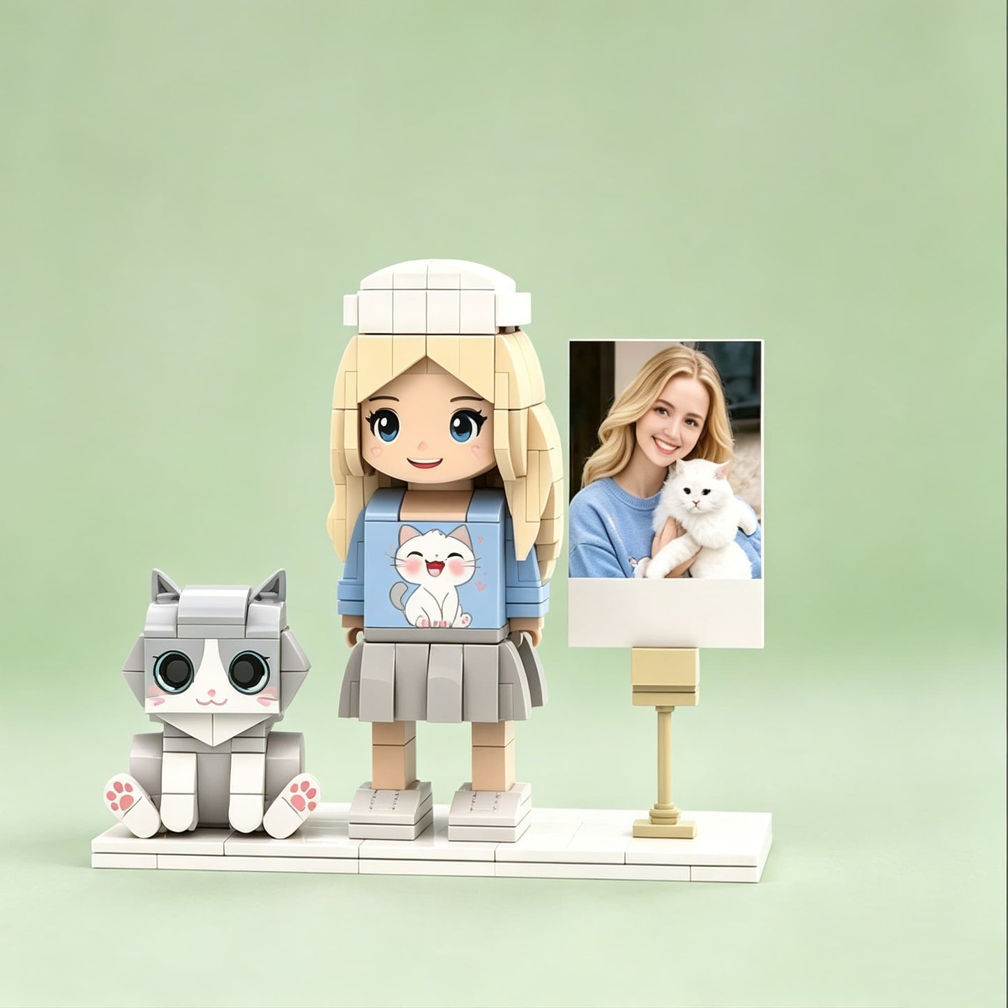 Custom Brick Figure, Personalized Building Block Doll Gift from Photo for Pet Lovers