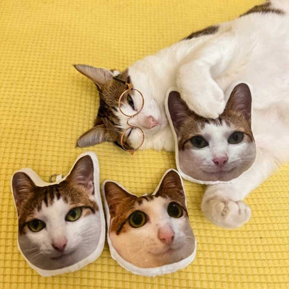 Custom Pet Body Pillow with White Border - Personalized Cat & Dog Shaped Plush Cushion, Funny Pet Lover Gift