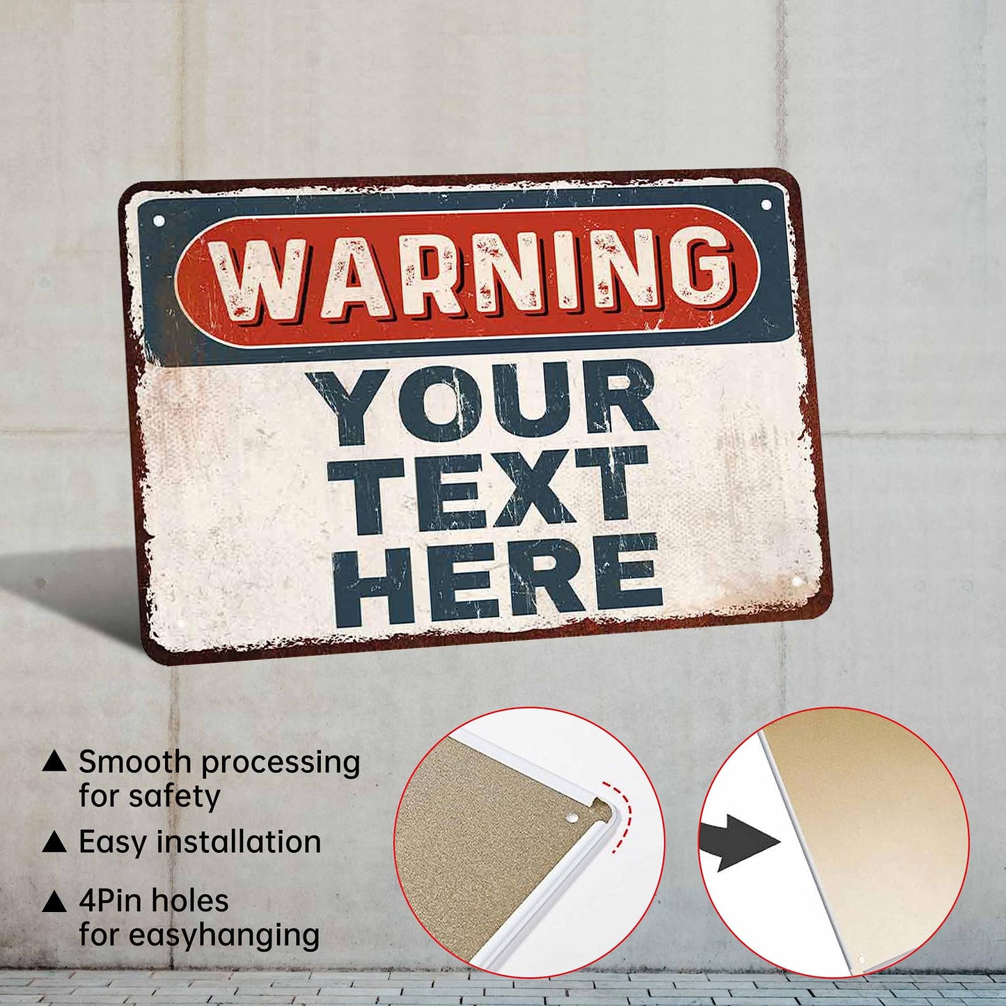 Personalized Metal Sign 8x12in