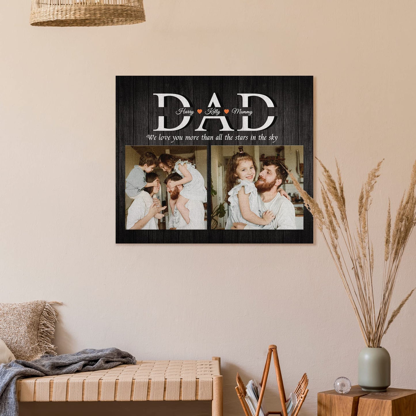 Father's Day Personalized Custom Canvas Print