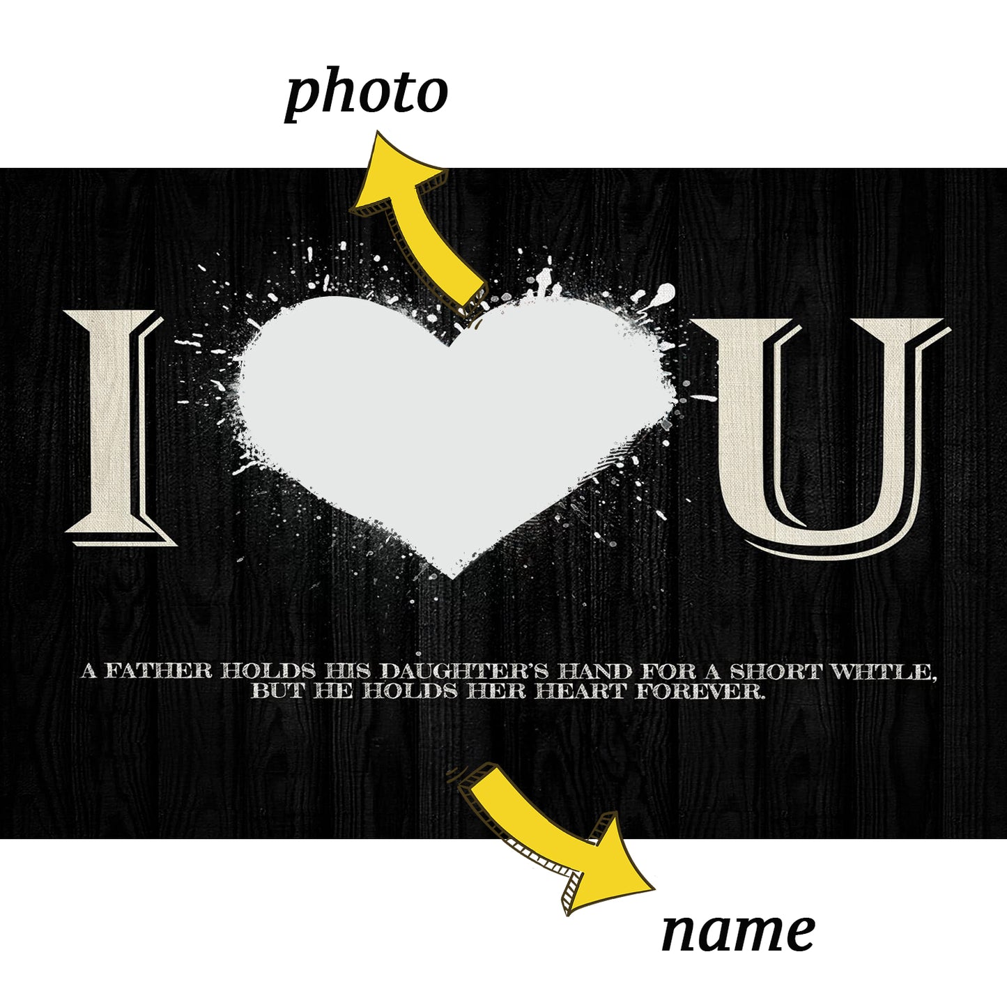 Father's Day Personalized Custom Canvas Print