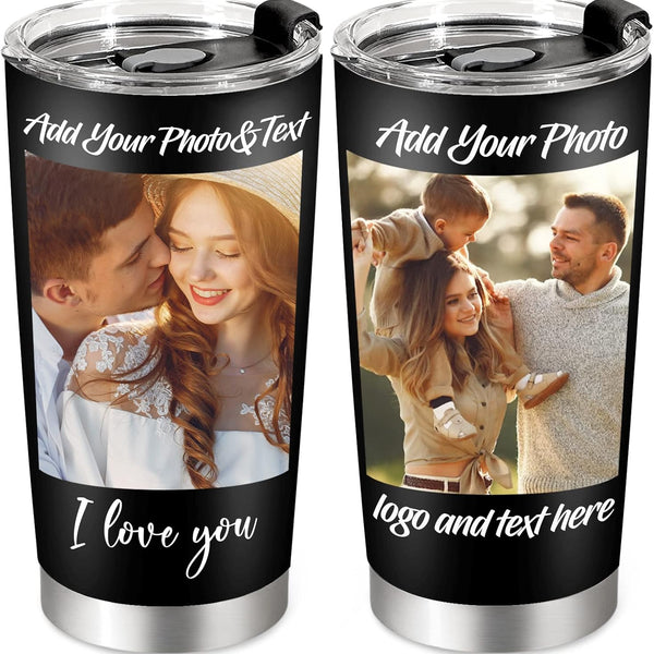 Personalized Stainless Steel Photo Coffee Tumbler Mug - 20oz