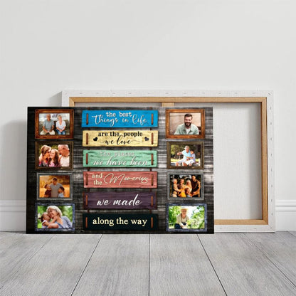 Personalized Family Photo Collage Canvas, Custom Memories Wall Art Gift