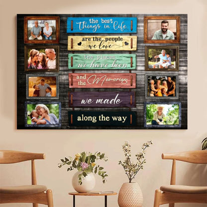 Personalized Family Photo Collage Canvas, Custom Memories Wall Art Gift