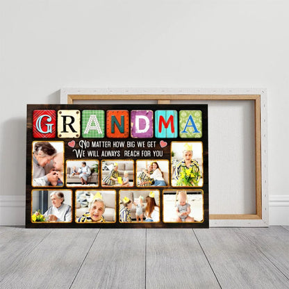 Personalized Mom Photo Collage Canvas, Custom Kids Pictures Mother's Day Gift
