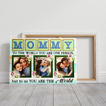 Personalized Mommy Photo Collage Canvas, Custom Mother's Day Gift Wall Art