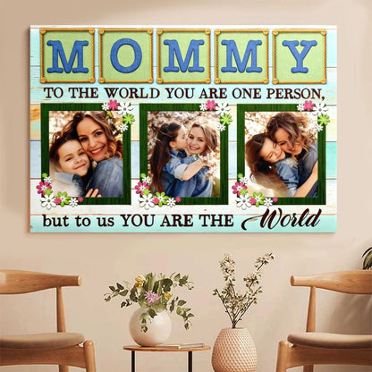 Personalized Mommy Photo Collage Canvas, Custom Mother's Day Gift Wall Art