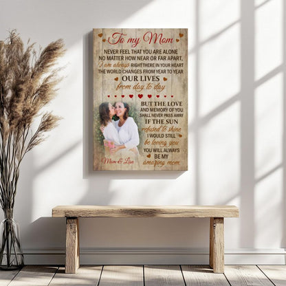 Personalized Memorial Photo Canvas, Custom Sympathy Gift for Loss of Mom