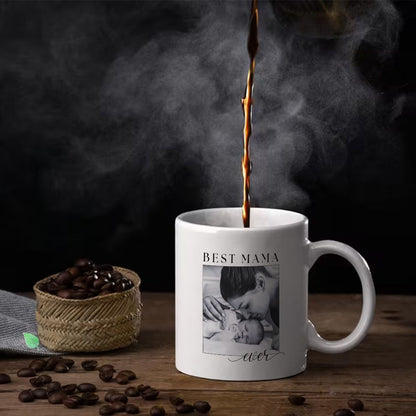 Best Mama Ever Custom Photo Mug Gift for Mother's Day - 11oz
