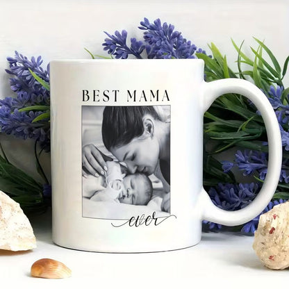 Best Mama Ever Custom Photo Mug Gift for Mother's Day - 11oz