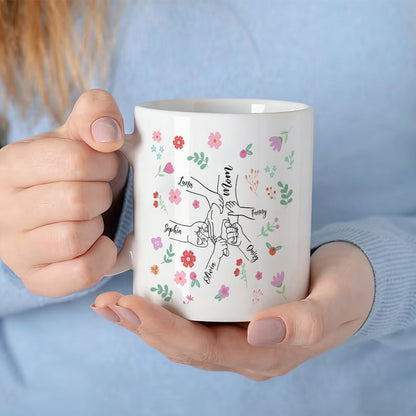 Personalized Wildflower Name Mug for Mom Mother's Day Gift - 11oz