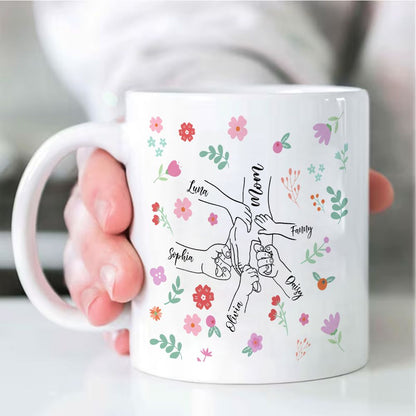 Personalized Wildflower Name Mug for Mom Mother's Day Gift - 11oz