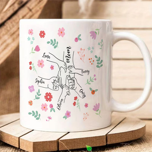Personalized Wildflower Name Mug for Mom Mother's Day Gift - 11oz