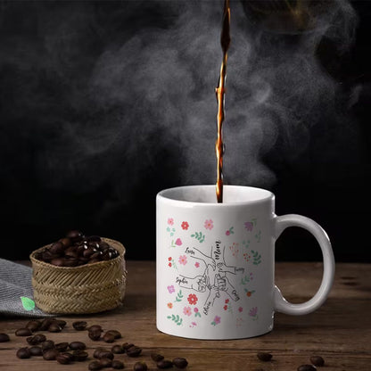 Personalized Wildflower Name Mug for Mom Mother's Day Gift - 11oz