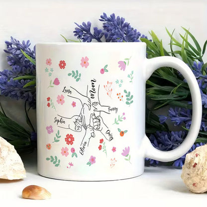 Personalized Wildflower Name Mug for Mom Mother's Day Gift - 11oz