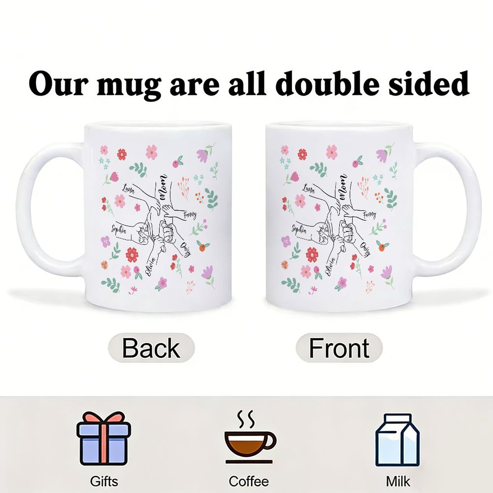 Personalized Wildflower Name Mug for Mom Mother's Day Gift - 11oz