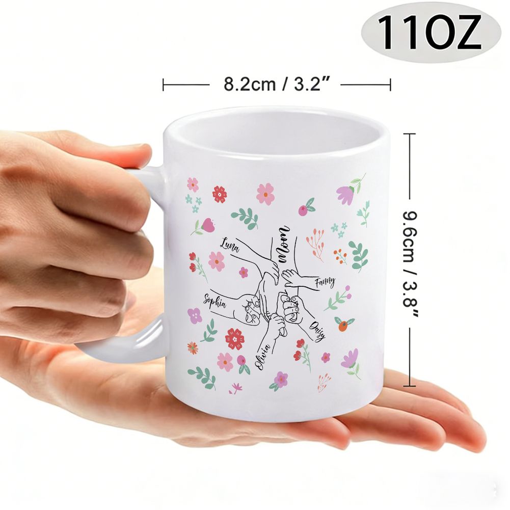 Personalized Wildflower Name Mug for Mom Mother's Day Gift - 11oz