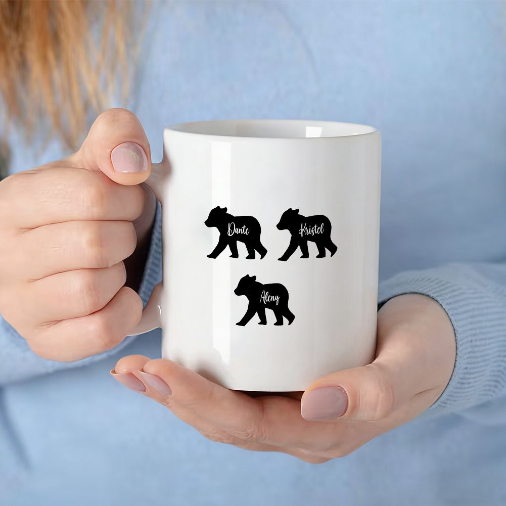 Personalized Bear Cubs Name Mother's Day Mug Custom Family Names - 11oz