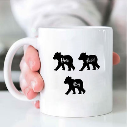 Personalized Bear Cubs Name Mother's Day Mug Custom Family Names - 11oz