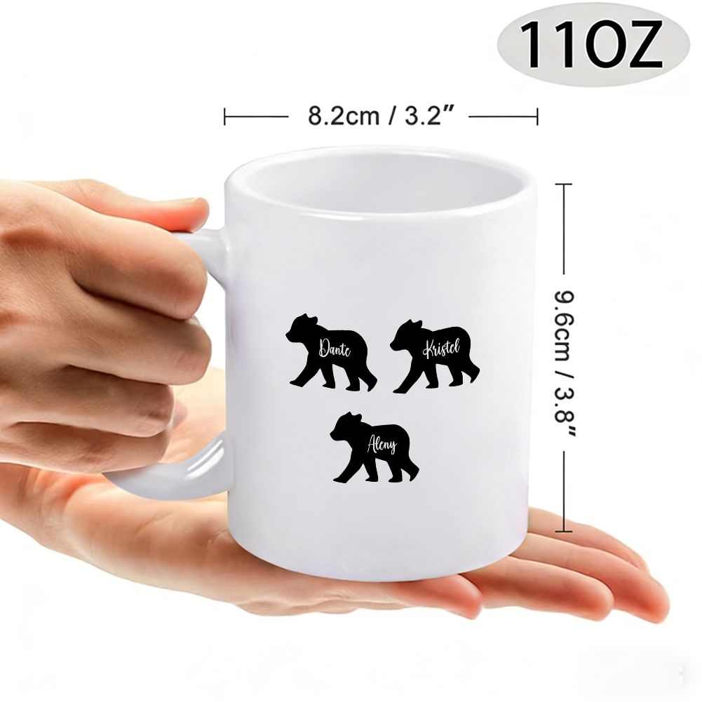 Personalized Bear Cubs Name Mother's Day Mug Custom Family Names - 11oz
